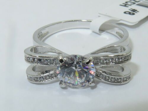 Jewellery Kingdom Sterling Silver Solitaire Pretty Handmade Ladies Bow Ring - Rings - British D'sire Main image