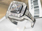 Jewellery Kingdom Sterling Square cz Super Sparkling Stamped Ladies Princess Cut Ring (Silver) - Jewelry Rings - British D'sire