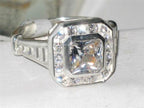 Jewellery Kingdom Sterling Square cz Super Sparkling Stamped Ladies Princess Cut Ring (Silver) - Jewelry Rings - British D'sire