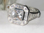 Jewellery Kingdom Sterling Square cz Super Sparkling Stamped Ladies Princess Cut Ring (Silver) - Jewelry Rings - British D'sire