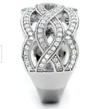 Jewellery Kingdom Sterling Way Band Stamped Cubic Zirconia Ladies Ring (Silver) - Jewelry Rings - British D'sire