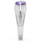Jewellery Kingdom Tanzanite Oval CZ Sterling Ladies Engagement Ring (Silver & Purple ) - Engagement Rings - British D'sire
