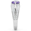 Jewellery Kingdom Tanzanite Oval CZ Sterling Ladies Engagement Ring (Silver & Purple ) - Engagement Rings - British D'sire