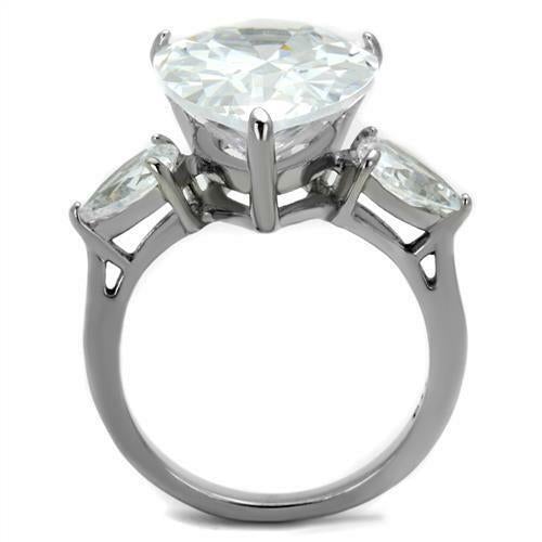 Jewellery Kingdom Three Stone Pear Cut 8 Carat Ladies Ring (Silver) Secondary image