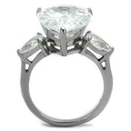 Jewellery Kingdom Three Stone Pear Cut 8 Carat Ladies Ring (Silver) - Jewelry Rings - British D'sire
