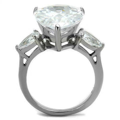 Jewellery Kingdom Three Stone Pear Cut 8 Carat Ladies Ring (Silver) - Jewelry Rings - British D'sire