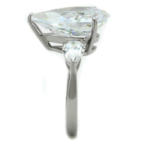 Jewellery Kingdom Three Stone Pear Cut 8 Carat Ladies Ring (Silver) - Jewelry Rings - British D'sire
