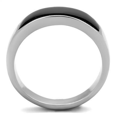 Jewellery Kingdom Thumb Black Stainless Steel Signet Pinky Mens Onyx Band Ring - Jewelry Rings - British D'sire