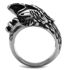 Jewellery Kingdom Thumb Signet Pinky No Stone Stainless Steel Silver Mens Eagle Ring Band - Rings - British D'sire