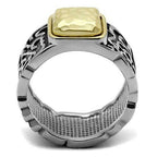 Jewellery Kingdom Thumb Signet Pinky Stainless Steel Silver Mens Gold Band Ring - Jewelry Rings - British D'sire