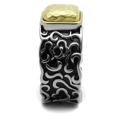 Jewellery Kingdom Thumb Signet Pinky Stainless Steel Silver Mens Gold Band Ring - Jewelry Rings - British D'sire