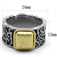 Jewellery Kingdom Thumb Signet Pinky Stainless Steel Silver Mens Gold Band Ring - Jewelry Rings - British D'sire