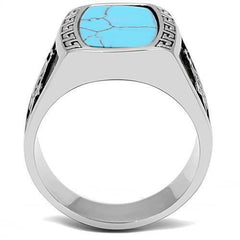 Jewellery Kingdom Turquoise Mens Signet Pinky Oval 89 Carat Classy Unique Ring - Jewelry Rings - British D'sire