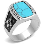 Jewellery Kingdom Turquoise Mens Signet Pinky Oval 89 Carat Classy Unique Ring - Jewelry Rings - British D'sire
