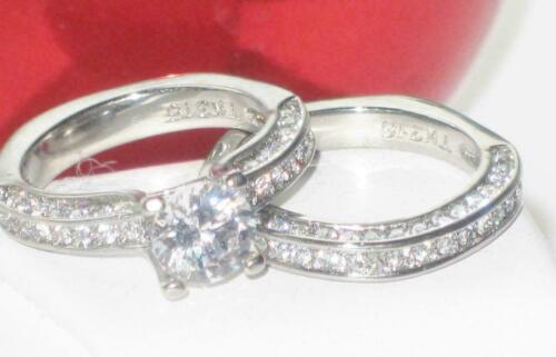 Jewellery Kingdom Wedding And Engagement CZ Cubic Zirconia Ring Set (Silver) - Jewelry Rings - British D'sire