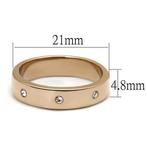 Jewellery Kingdom Wedding Band 5mm Cubic Zirconia Stainless Steel Studded Ring Secondary image