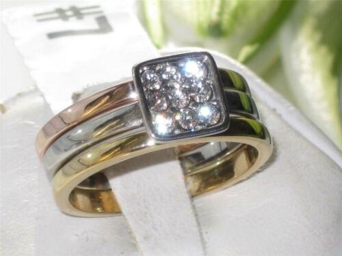 Jewellery Kingdom Wedding Band Stacking Ladies Ring Set (Rose Gold & Yellow) Secondary image