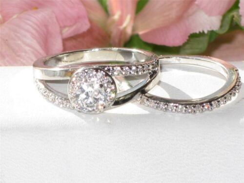 Jewellery Kingdom Wedding Engagement Set Cubic Zirconia Band Bridal All Sizes Ladies Ring - Jewelry Rings - British D'sire Main image
