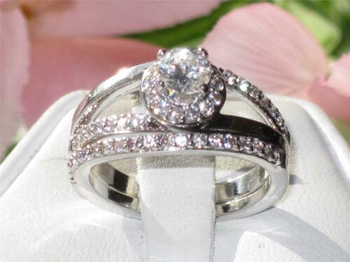 Jewellery Kingdom Wedding Engagement Set Cubic Zirconia Band Bridal All Sizes Ladies Ring - Jewelry Rings - British D'sire