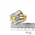 Jewellery Kingdom Wedding Set Cz Guard Sterling Silver Engagement Solitaire Ring (Gold) - Jewelry Rings - British D'sire