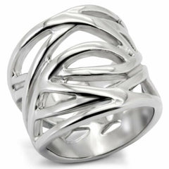 Jewellery Kingdom Wide Stainless Steel Ladies Silver Ring Band (Silver) - Rings - British D'sire