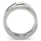 Jewellery Kingdom Wide Stainless Steel Ladies Silver Ring Band (Silver) - Rings - British D'sire