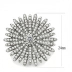Jewellery Kingdom Womens Flower Simulated Diamond Stainless Steel Statement Ring - Jewelry Rings - British D'sire