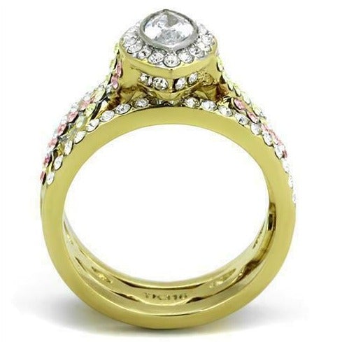 Jewellery Kingdom 18K Simulated Women's Marquise Diamond Ring Set Secondary image