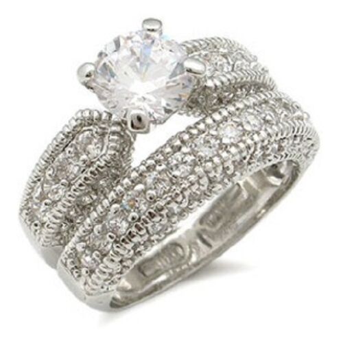 Jewellery Kingdom Womens Solitaire Band Set Simulated Diamond Wedding Ring - Jewelry Rings - British D'sire