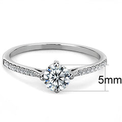 Jewellery Kingdom Womens Solitaire Engagement Simulated Diamonds Stainless Steel Ring - Jewelry Rings - British D'sire