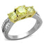 Jewellery Kingdom YellowThree Stone Cubic Zirconia Gold Stainless Steel Ladies Citrine Ring - Jewelry Rings - British D'sire