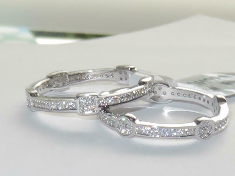 Jewellery KingdomSterling Silver Cubic Zirconia Eternity Ladies Stacking Bands Rings - Jewelry Rings - British D'sire Main image