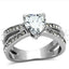 Jewellery Kingom Ladies Heart 2ct Stainless Steel Pretty Simulated Diamonds Ring (Silver) - Rings - British D'sire