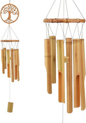 JOELELI Wind Chimes, Wooden Wind Chime Handmade Decor Personalised Music Chimes for Garden, Outdoor, Outside, Patio, Home and Indoor(Tree of Life) - British D'sire