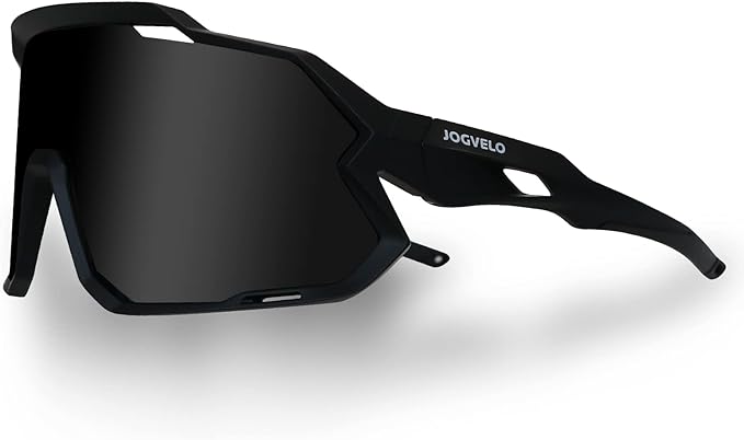 JOGVELO Cycling Glasses, Sport Sunglasses Polarized for Men/Women/Youth with 3 Interchangeable Lens for Cycling Running Baseball Golf - British D'sire Main image