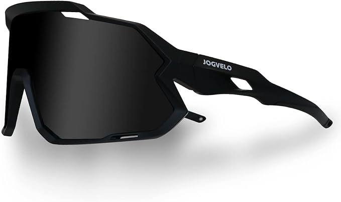 JOGVELO Cycling Glasses, Sport Sunglasses Polarized for Men/Women/Youth with 3 Interchangeable Lens for Cycling Running Baseball Golf - British D'sire