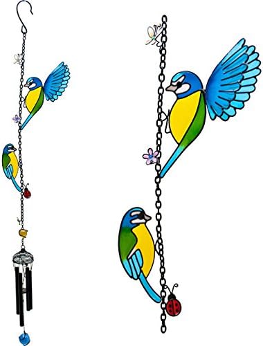Jones Home and Gift Windchime Two Pretty Birds Hanging Wind Chime - British D'sire