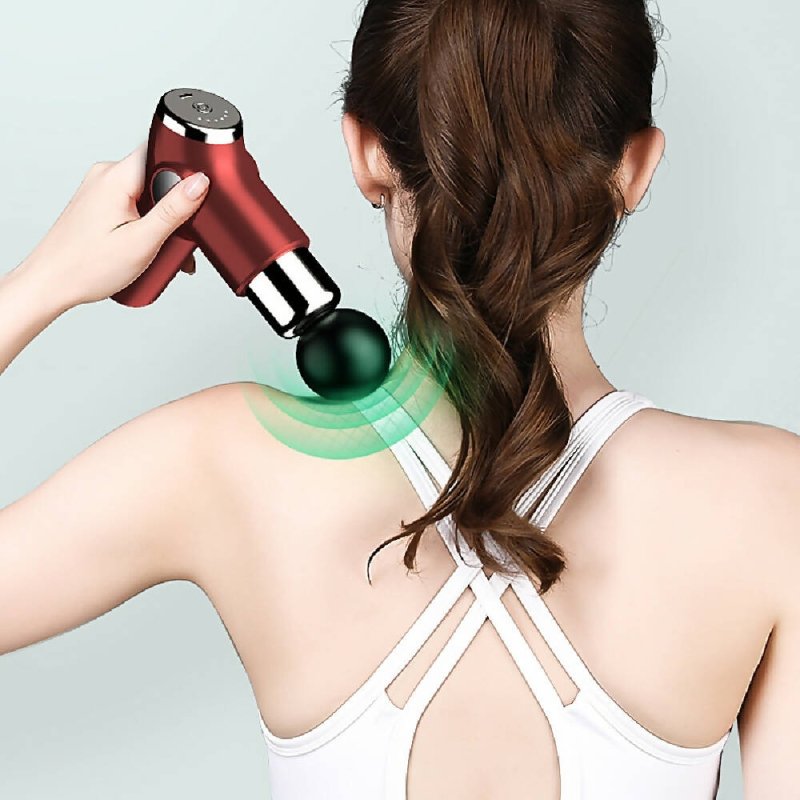 K515 Mini Fascia Gun Fitness Relax Muscle Massage Gun LCD Version 32 Gears Black - Relax Muscle Massage Gun - British D'sire