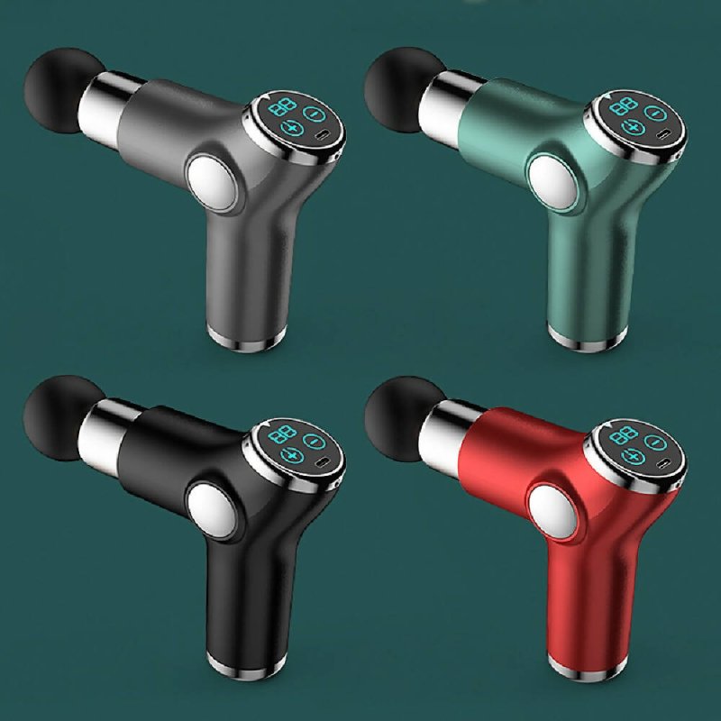 K515 Mini Fascia Gun Fitness Relax Muscle Massage Gun LCD Version 32 Gears Black - Relax Muscle Massage Gun - British D'sire