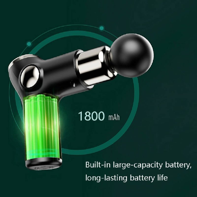 K515 Mini Fascia Gun Fitness Relax Muscle Massage Gun LCD Version 32 Gears Black - Relax Muscle Massage Gun - British D'sire