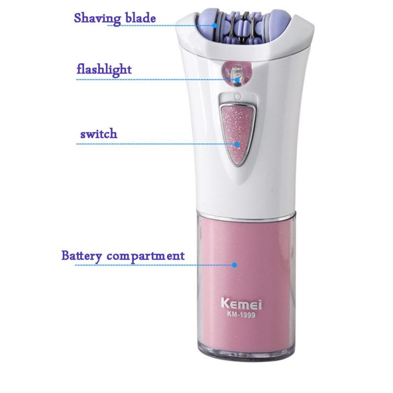 KEMEI Mini Electric Epilator Lady Armpit Hair Shaver Travel Bikini Hair Removal - Hair Care & Styling - British D'sire