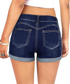 KISSMODA Women's Denim Shorts Rolled Hem Hot High Waisted Ripped Pants Shorts - Women's Shorts and tops Sets - British D'sire