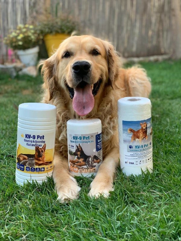 KIVEMA Daily Pet Wipes - Hypoallergenic Dog Wipes - Dog Grooming Wipes - Removes Dirt Buildup and Odor - Unscented - Cat and Dog Wipes for Paws and Butt - Cleaning Gloves & Cloths & Sets - British D'sire