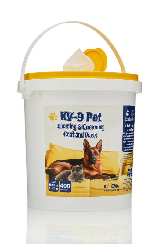 KIVEMA Daily Pet Wipes - Hypoallergenic Dog Wipes - Dog Grooming Wipes - Removes Dirt Buildup and Odor - Unscented - Cat and Dog Wipes for Paws and Butt - Cleaning Gloves & Cloths & Sets - British D'sire