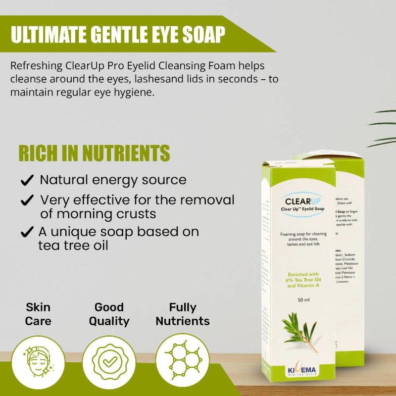 KIVEMA Foaming Eyelid Wash - Specially Formulated - Eyelid Cleanser for Irritated Eyes - Eyes Care - British D'sire
