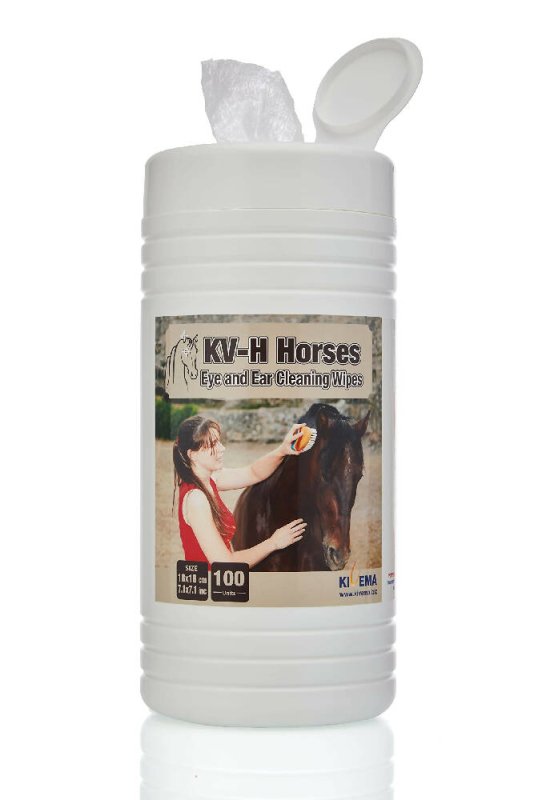 KIVEMA Horses Cleaning Gentle Wipes - Pack of 100 Horse Gentle Wipes Ideal for Sensitive Areas Like Ears, Eyes | Removes Dirt, Grime and Odor (100)… - Cleaning Gloves & Cloths & Sets - British D'sire
