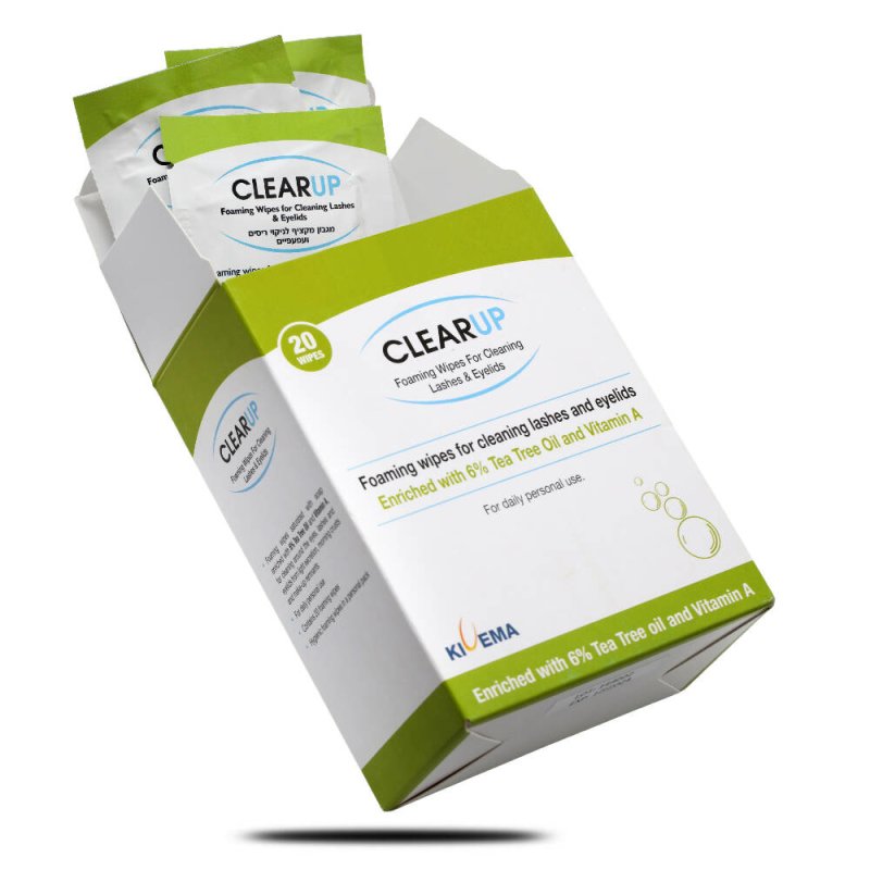 Kivema Ltd ClearUp Eyelid Wipes with 6% Tea Tree Oil - 20 Pieces - Eyes Care - British D'sire