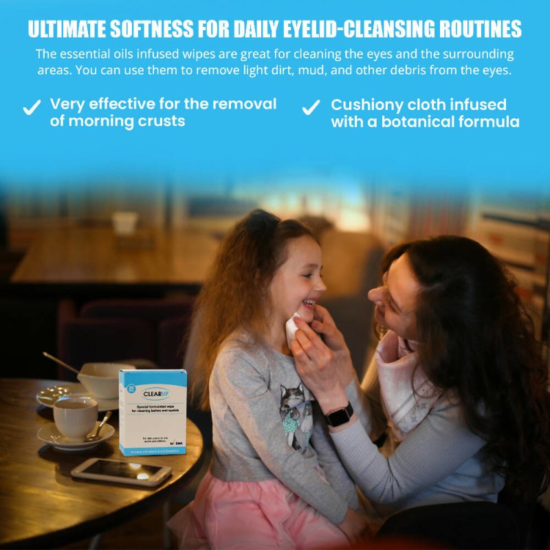 Kivema Organic baby wipes for cleaning lashes and eyelids 20Pcs - Eyes Care - British D'sire