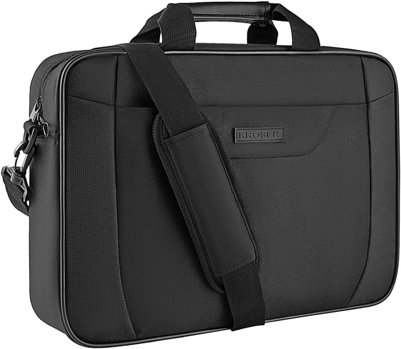 KROSER Laptop Bag 15.6 Inch Briefcase Laptop Shoulder Messenger Bag Water-Repellent Lightweight Urban Office Bag Business Carrying Handbag School Computer Bag for Men/Women - British D'sire Main image