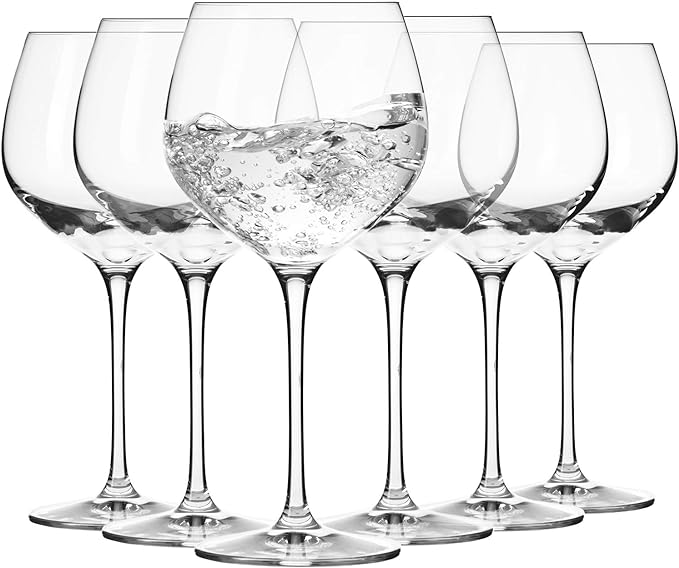 Krosno Cocktail Gin Tonic Balloon Water Glasses | Set of 6 | 570 ml | Harmony Collection | Gin Gifts for Women, Wine Glasses Gift Box | Ideal for Home, Restaurant, Events | Dishwasher Safe Crystal Set - British D'sire